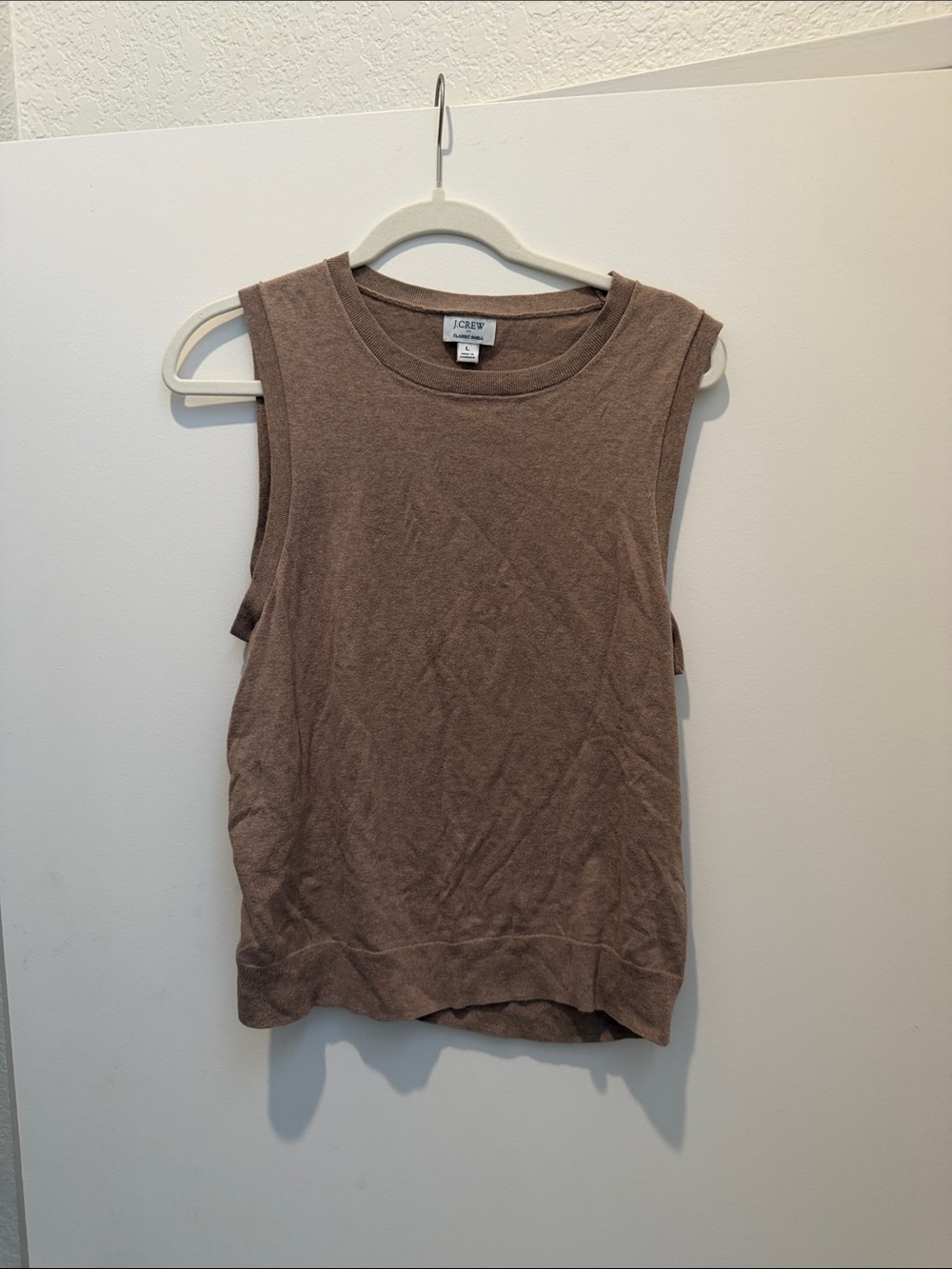J. Crew Taupe Sleeveless Knit Tank